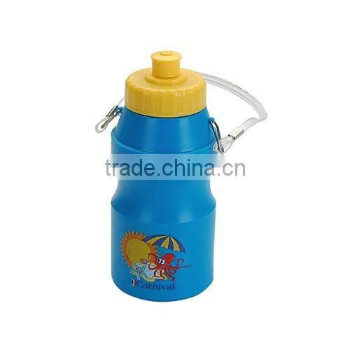 BPA free plastic sport water drinking bottle with string for kid