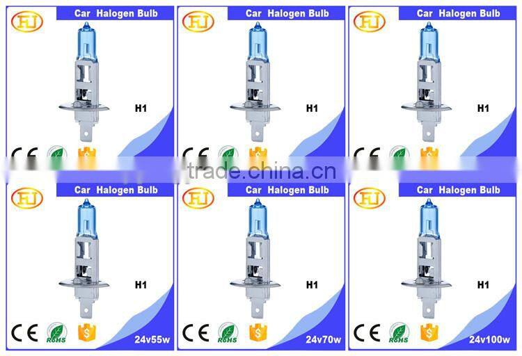 Truck Halogen Lamp Xenon Super White Auto H1 24V 100W Bulb