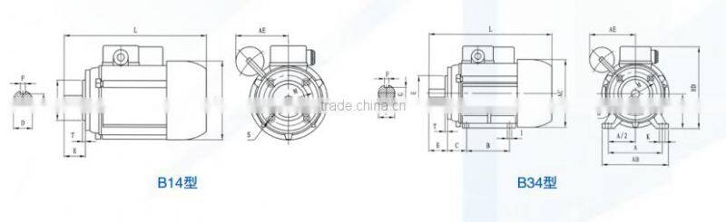 2017 New! YS series three-phase asynchronous motors used for conveyor