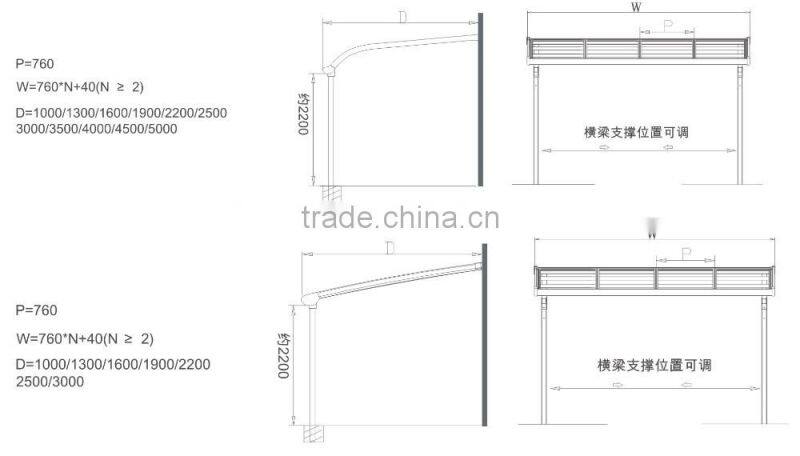 Polycarbonate Canopy/Awning of Balcony /Window /Door