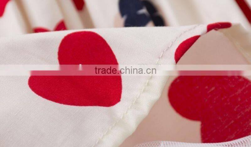2016 new style children girls dress love heart printed dress wholesale OEM ODM