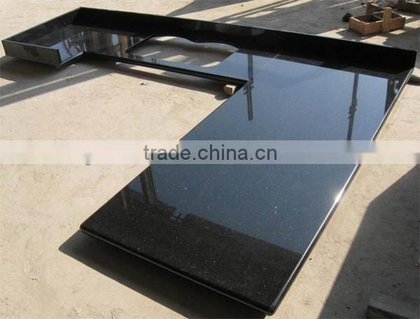 Natural Polished Black Galaxy Kitchen Countertop
