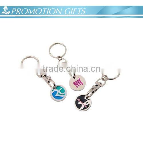 Cheap and High Quality Metal Trolley Coin/ Token Key Chain