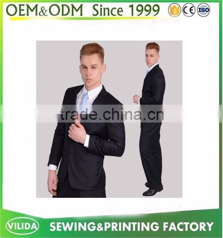 Korean Style Slim Fit Wedding Formal Business Plaid Suits 2016