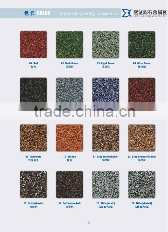 ALUMINUM ZINC STONE COATED SOLAR METAL ROOF TILE