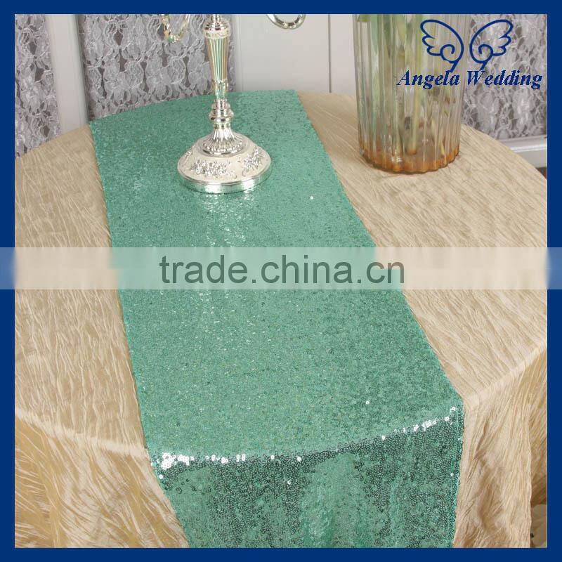 RU001C New 2015 fancy weddding burlap and lace table runner