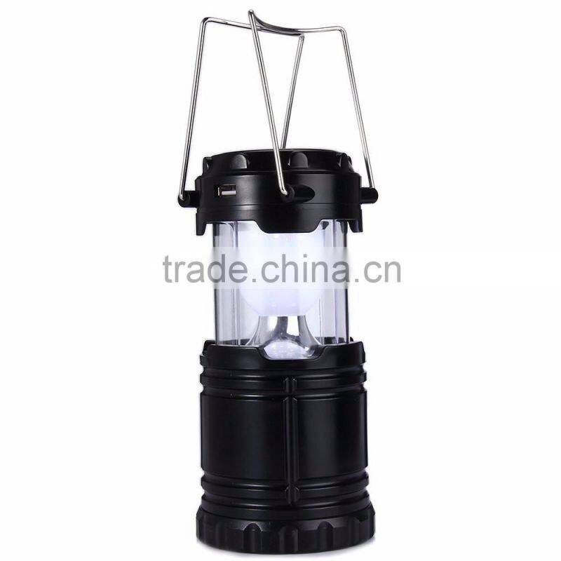 High Quality 6 LED Hand Lamp Rechargable Collapsible Solar Camping Lantern Tent Lights for Outdoor Lighting