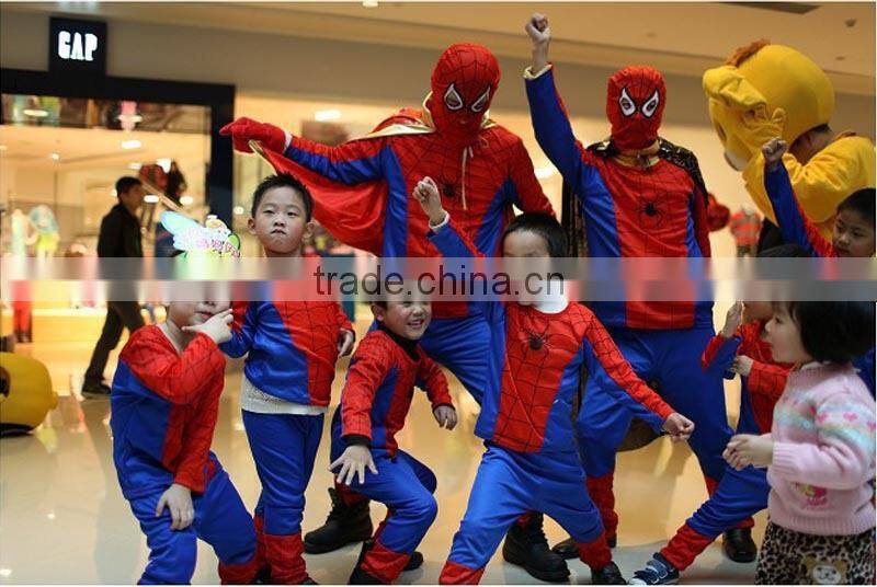 Popular Hero Fancy Dress Cosplay Halloween costume Spiderman costumes for kids