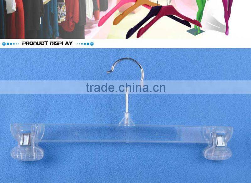 transparent plastic clip trousers hanger