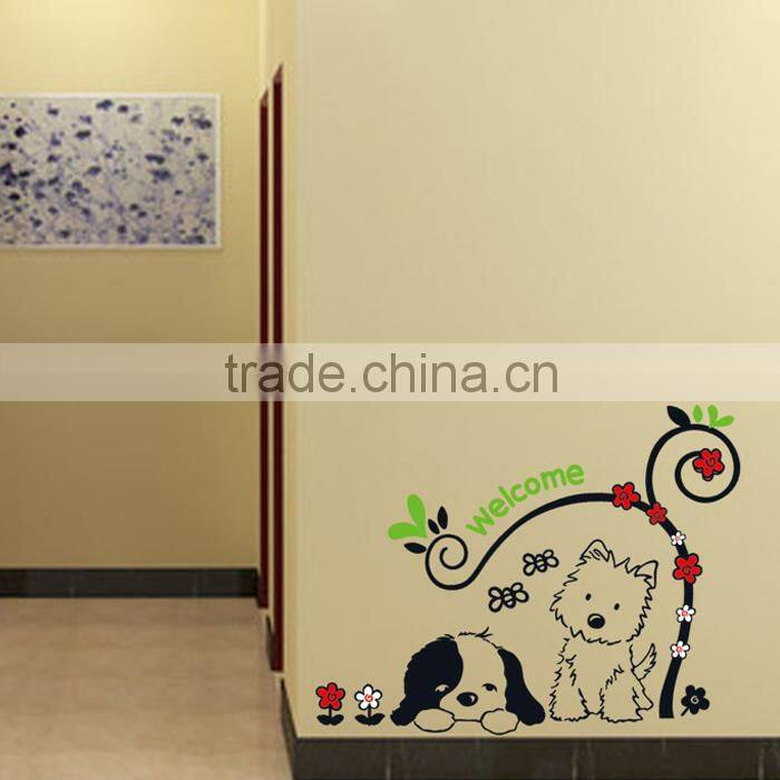 Wholesale The Bedroom Door Children Bedside Background Cartoon Cute Dog Kids Sticker
