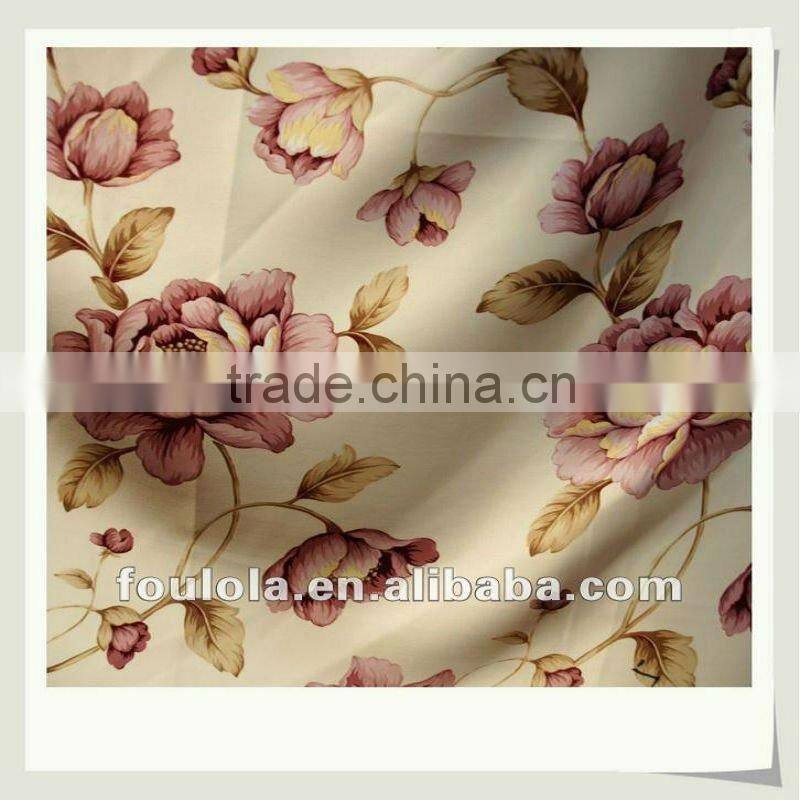 100% Polyester Yarn Printed Anti-fire Curtain Fabric