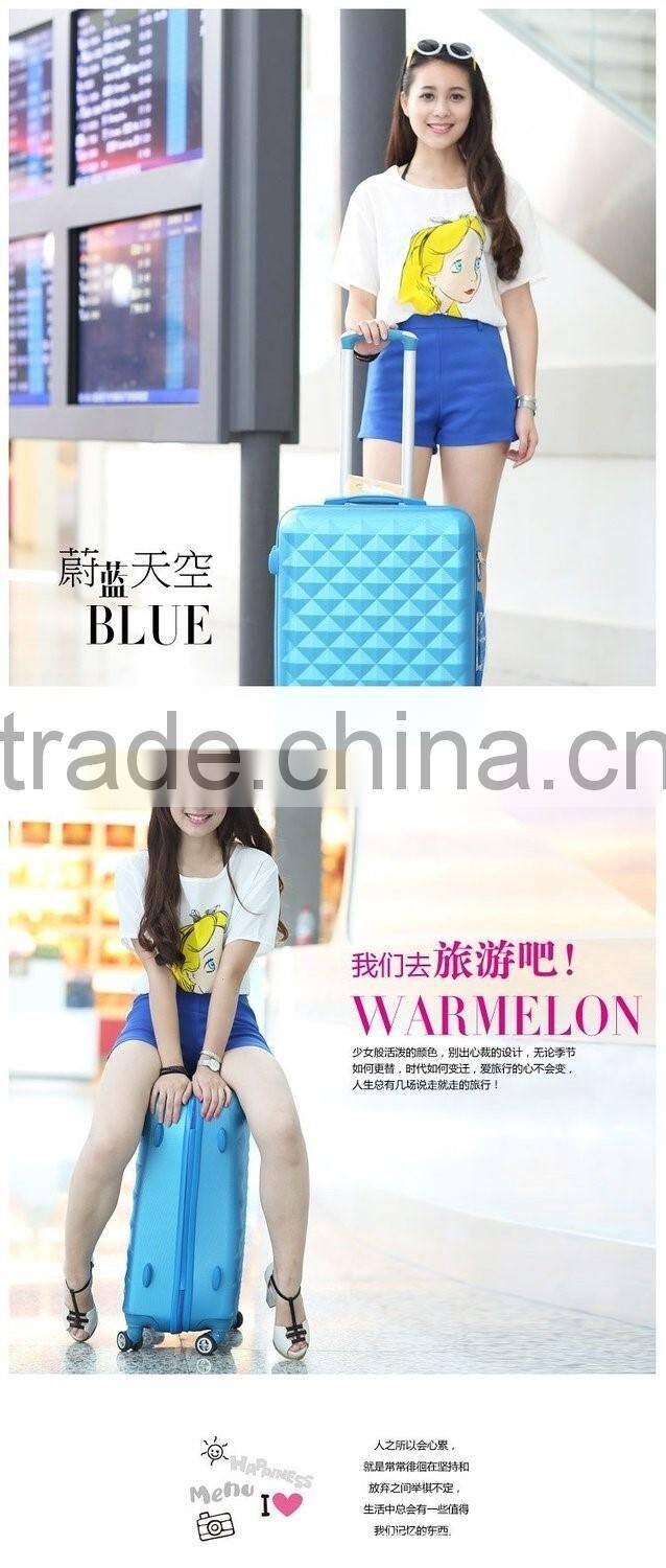 2016 Chinese suitcase colorful ABS PC Zipper hard Luggage