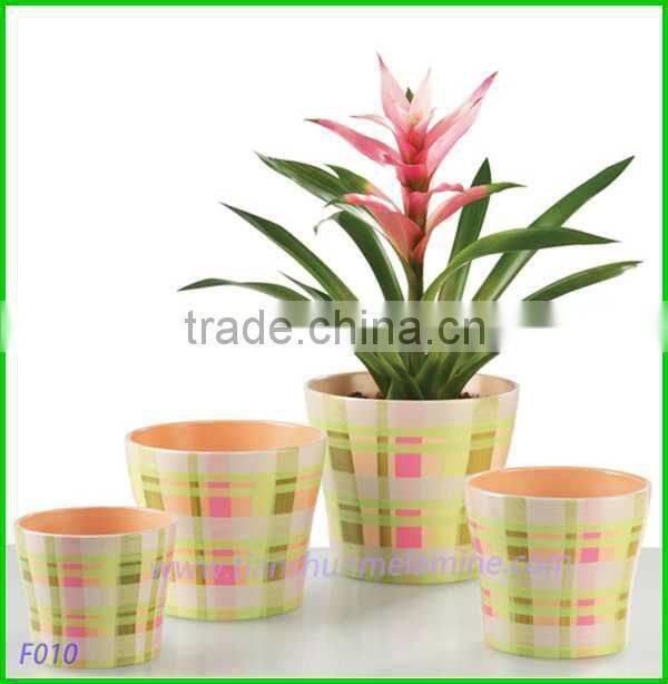 7.5 inch colorful plastic flower pots , home gardern decorative flower pots
