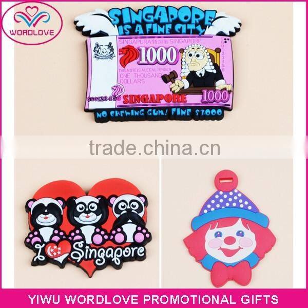 Cheap Wholesale 3D Strawberry Shaped Tourist Souvenir PVC Fridge Magnets