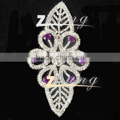 New Garment Accessories Leave and Flower Rhinestone Jewelry Lace for Sash