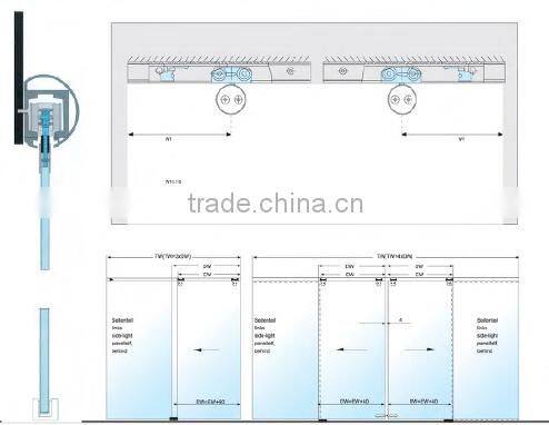 Good looking stainless steel 304/316 glass moving door hanger wheel