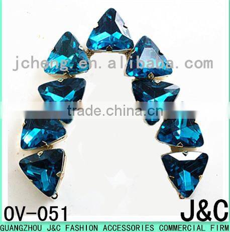 Fancy blue Crystal Chain For Shoe
