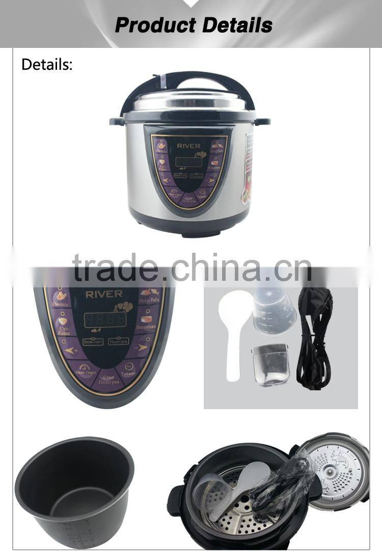 China Canton Fair stainless steel hot sale electric pressure multi cooker russian Electrical pressure cooker