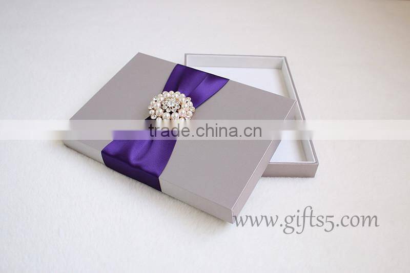 Custom Handmade Luxury wedding invitation boxes for sale