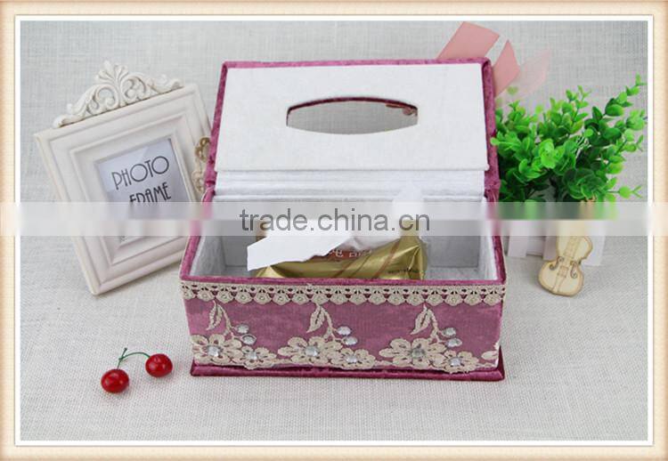 Cute bear velvet tissue box