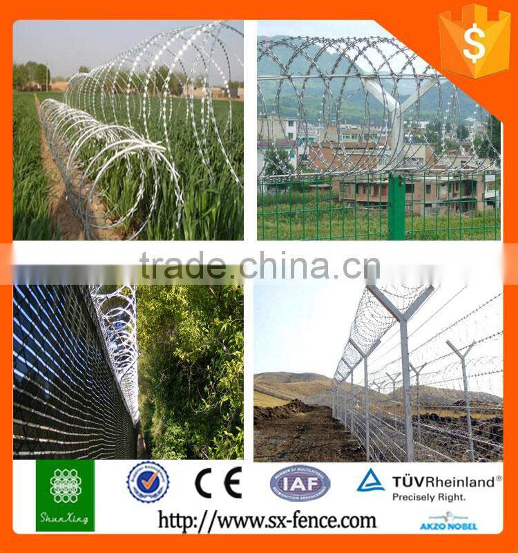 Cheaper concertina razor barbed wire with pallet/razor barbed wire toilet seat