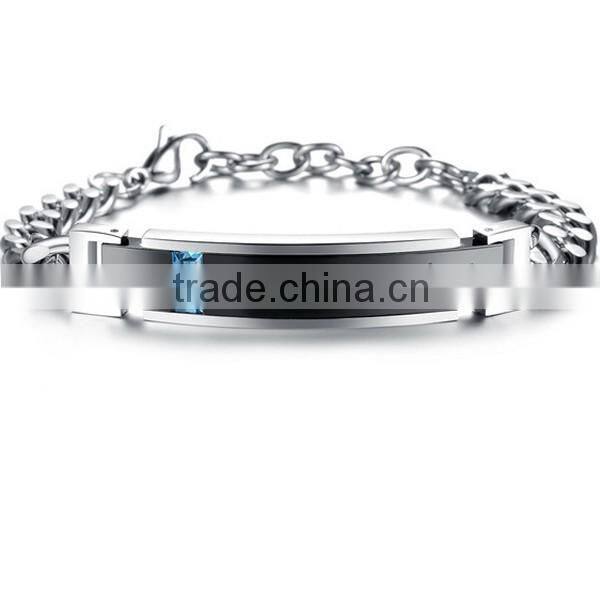 Titanium Steel Exquisite Zircon Bracelets For Couple