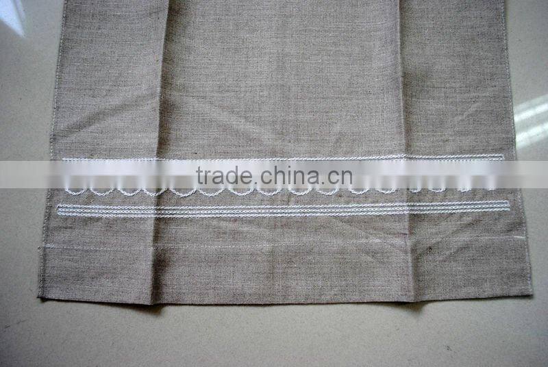 Machine embroidery 100% ecru linen table placemats table runners