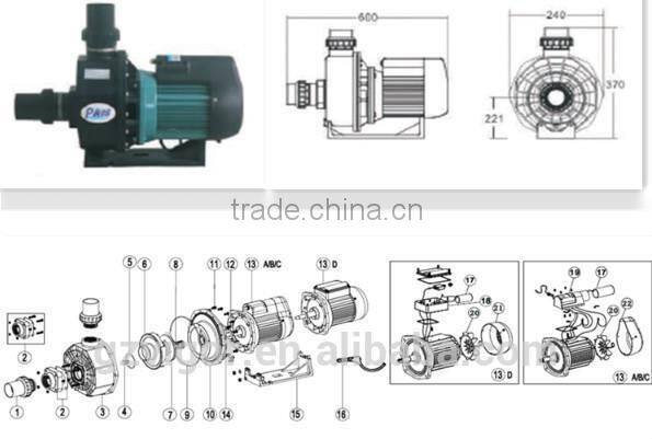 SB series 2hp swimming pool pump