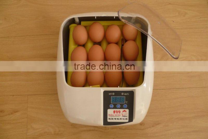 high quality hot sale fully automatic 12 mini egg incubator
