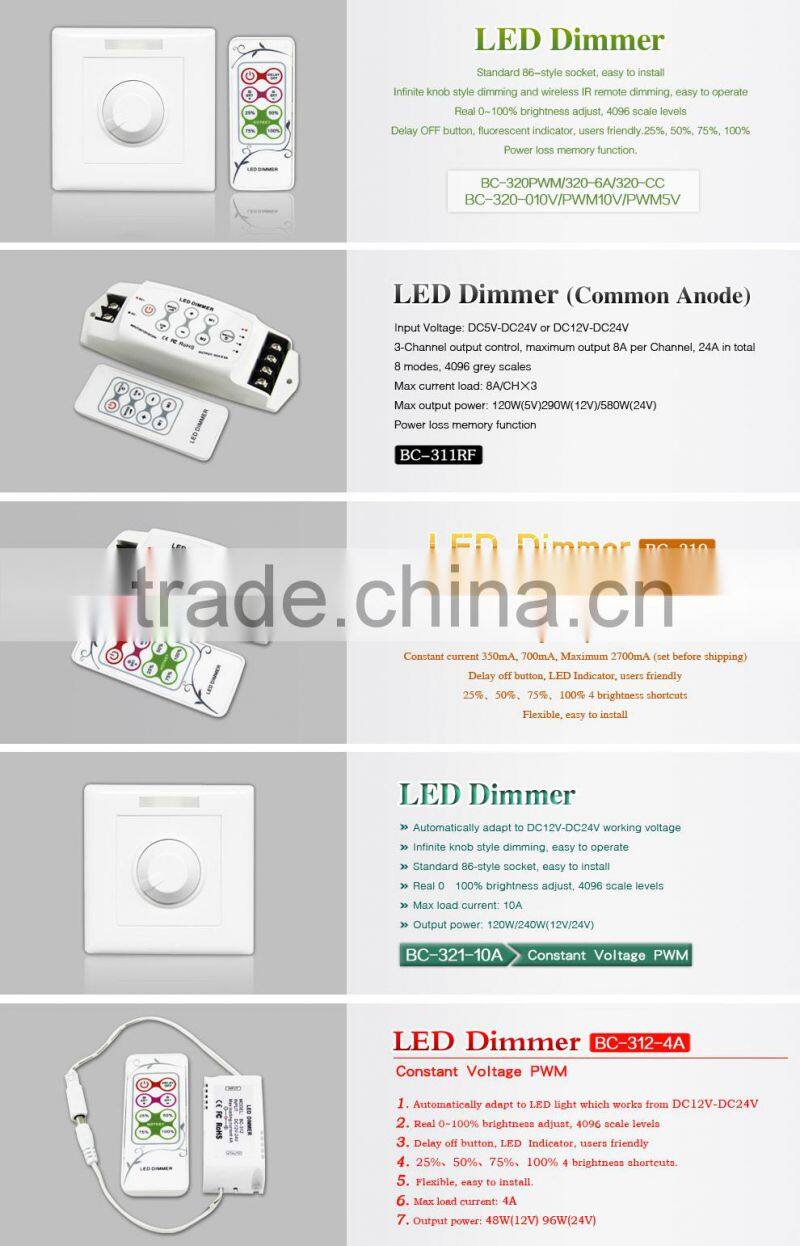 IR remote 86 style wall Led Dimmers for 1w /3w high power led