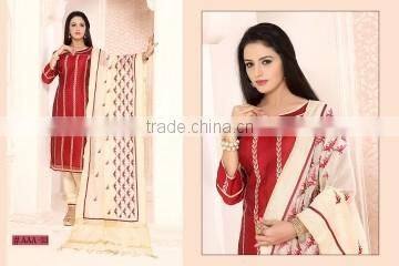 Sprightly Maroon Cotton Churidar Suit/fashion Churidar Suit online