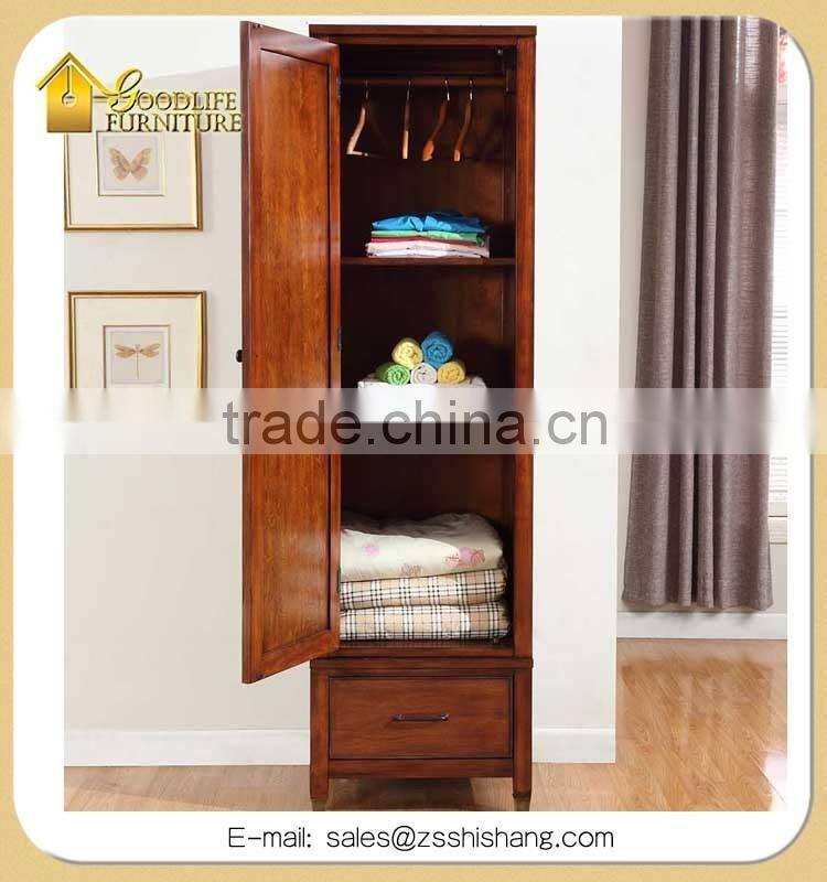 Double-Door Wood Wardrobe Armoire with 2- Drawers