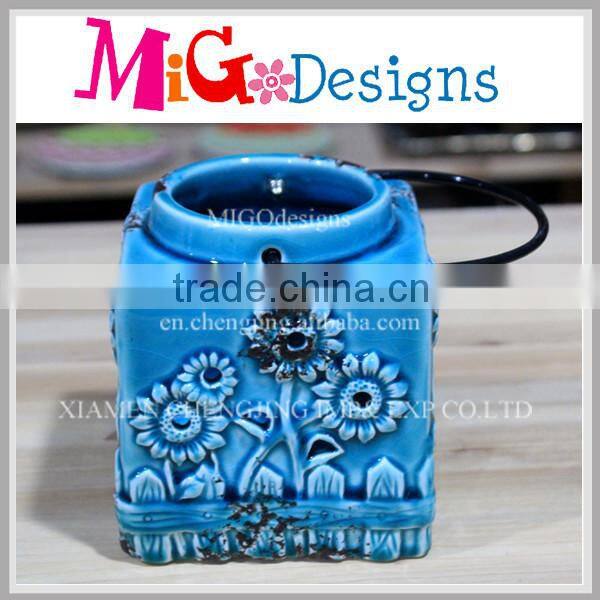 Flower Design Candle Holder Wholesale Handmade Ceramic