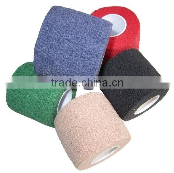 FDA certificated non woven colored self adhesive elastic bandage