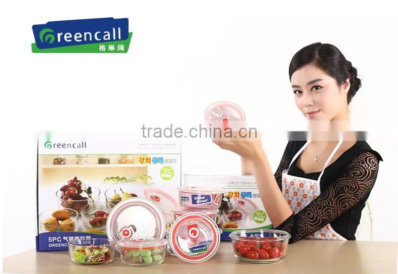 2 pieces food storage set, round food containers airtight