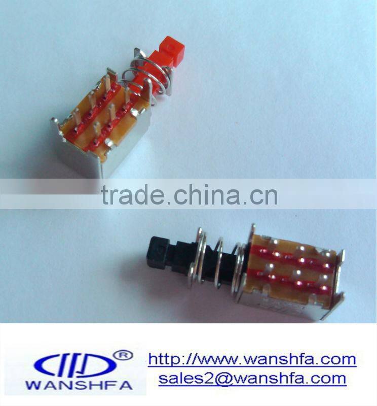 PS-22F03 50V DC self-lock push switch