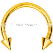 16 gauge tiatanium ball gold plated jewelry CBR horeshoe