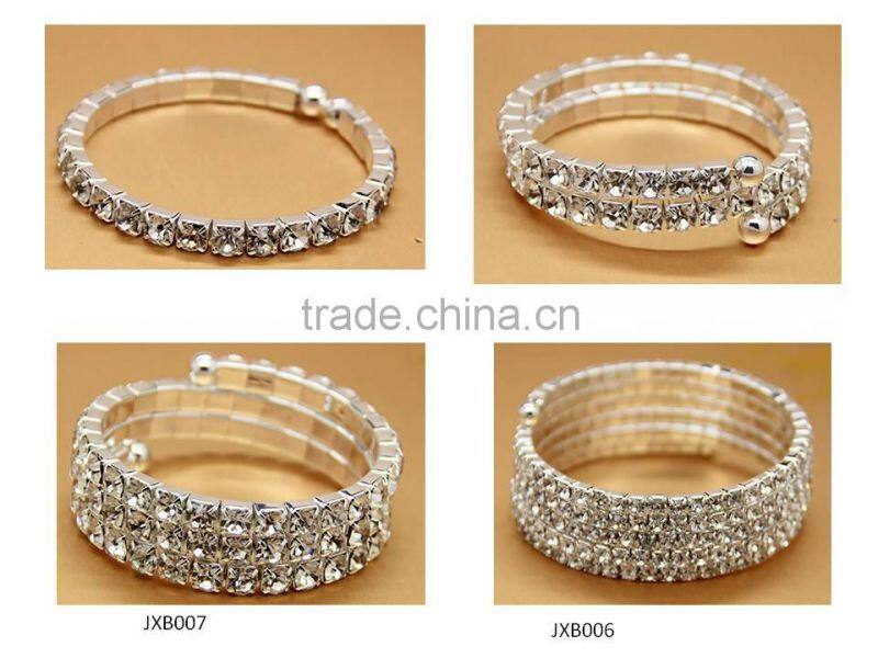 rhinestones coil bangle