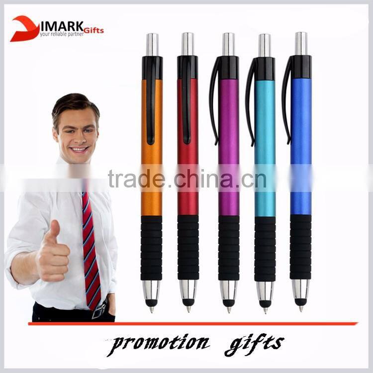 bright colored barrel stylus touch Pen with the diamond cut grip