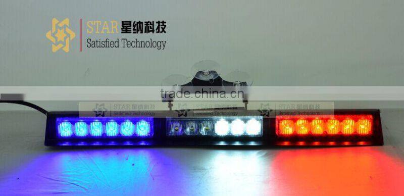 12V Red blue led strobe light bar,dash interior warning flashing light