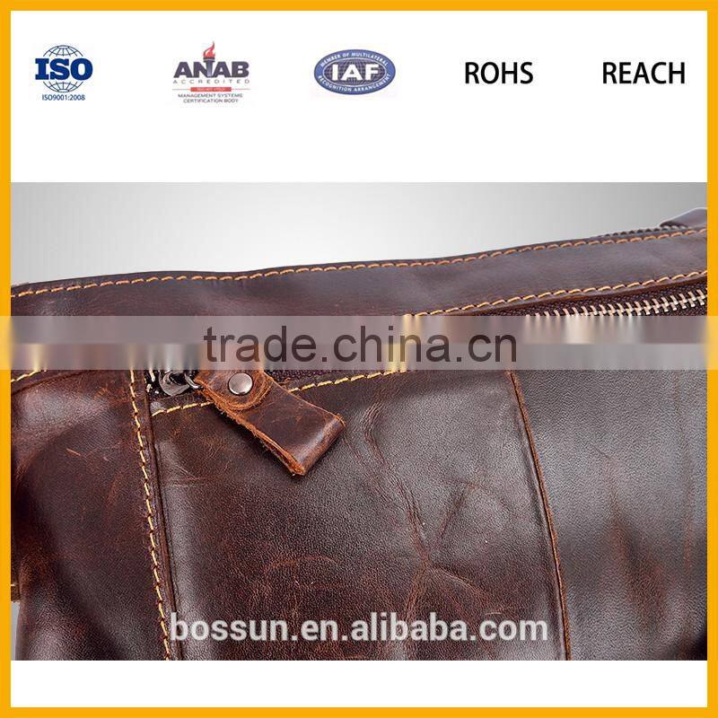 leisure waist bag genuine leather,simple design waist bag