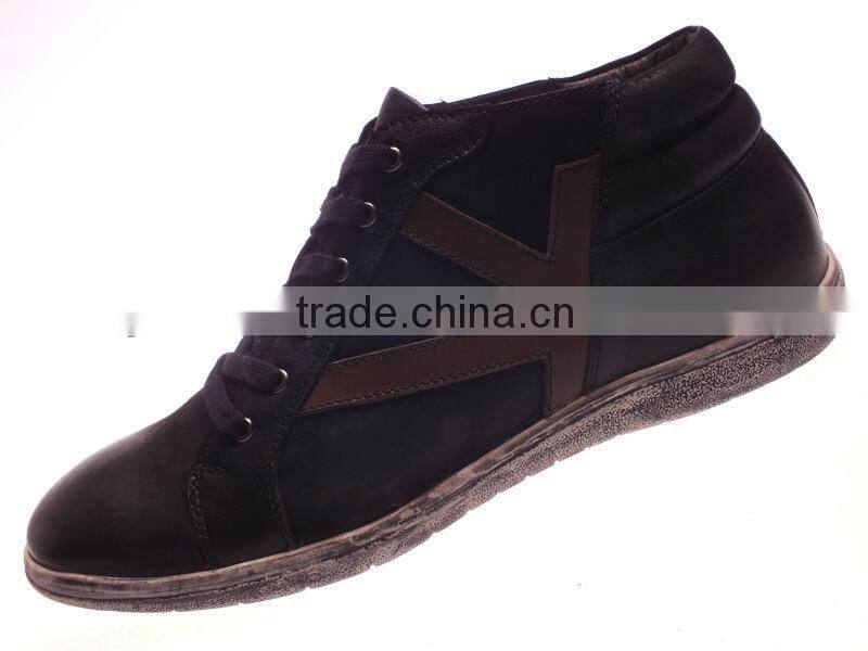 Fashion high neck leather winter casual shoes 2014