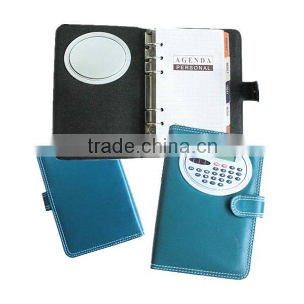 A5 leather 6-ring binder organizer