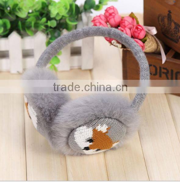 Animal Jacquard Pattern Earmuffs Warm Ear Protector