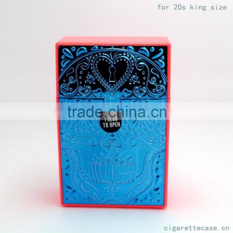new plastic cigarette case with OEM sticker design