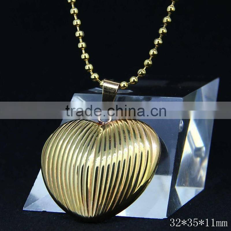 CN-022B Wholesale Fashion Stainless Steel Color Antique Heart Pendant for Couple Jewlery
