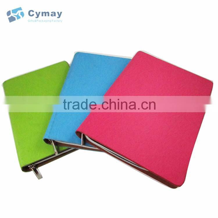 Card holder File folder cover with zipper pen holder documentary folder