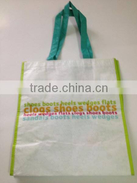 Promotional folding polyester shopping bag