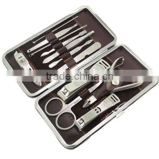 Bonvatt 12pcs Manicure Set Tools Stainless Steel Pruning Care Set mens manicure set