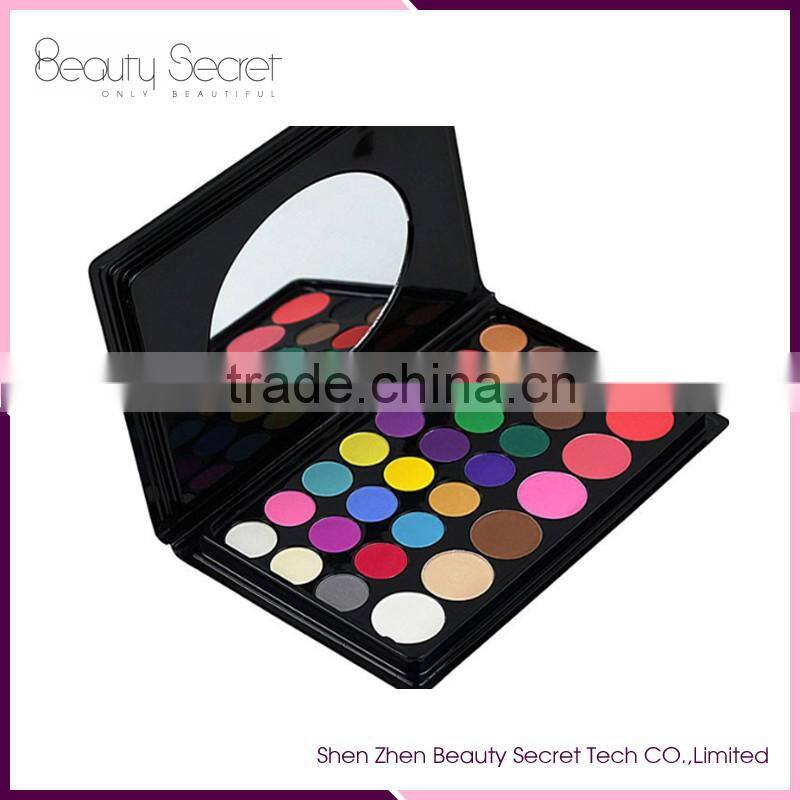 Wholesale cosmetics makeup high pigment glitter eyeshadow with mirror